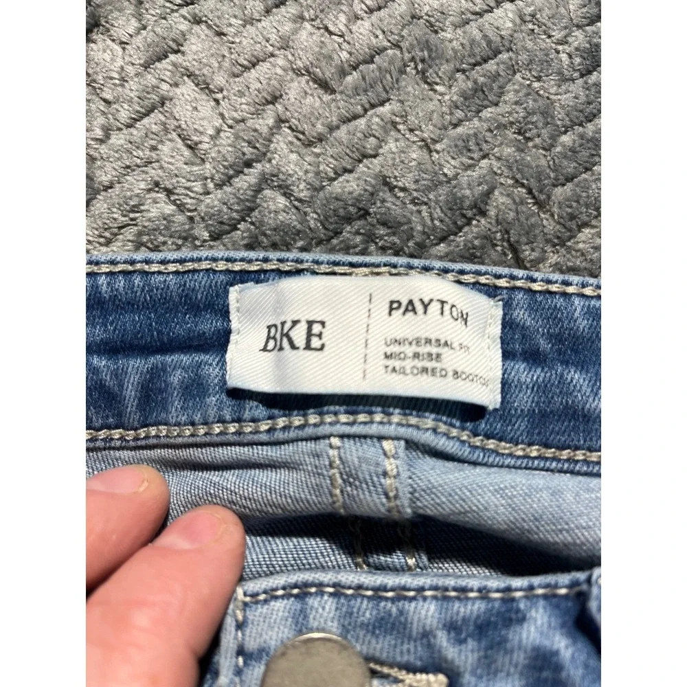 BKE‎ Payton Women's Jeans Mid Rise Tailored Bootcut Light Wash Size 29x35